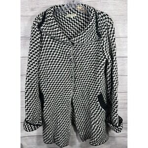 Le Maglie Di Sofia Womens Wool Acrylic Cardigan L Black Button Up Sweater